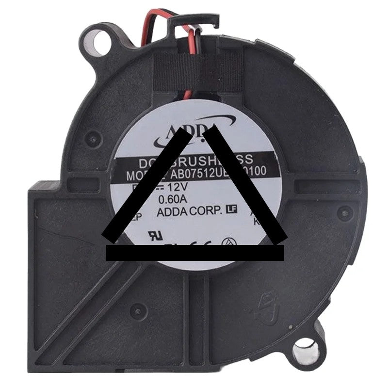 ADDA AB07512UB300100 12V 0.60A 2 Wires Brushless Blower Fan