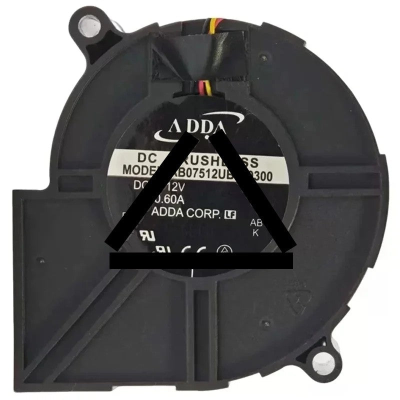 ADDA AB07512UB300300 12V 0.60A DC Brushless 3 Wires Blower Cooling Fan