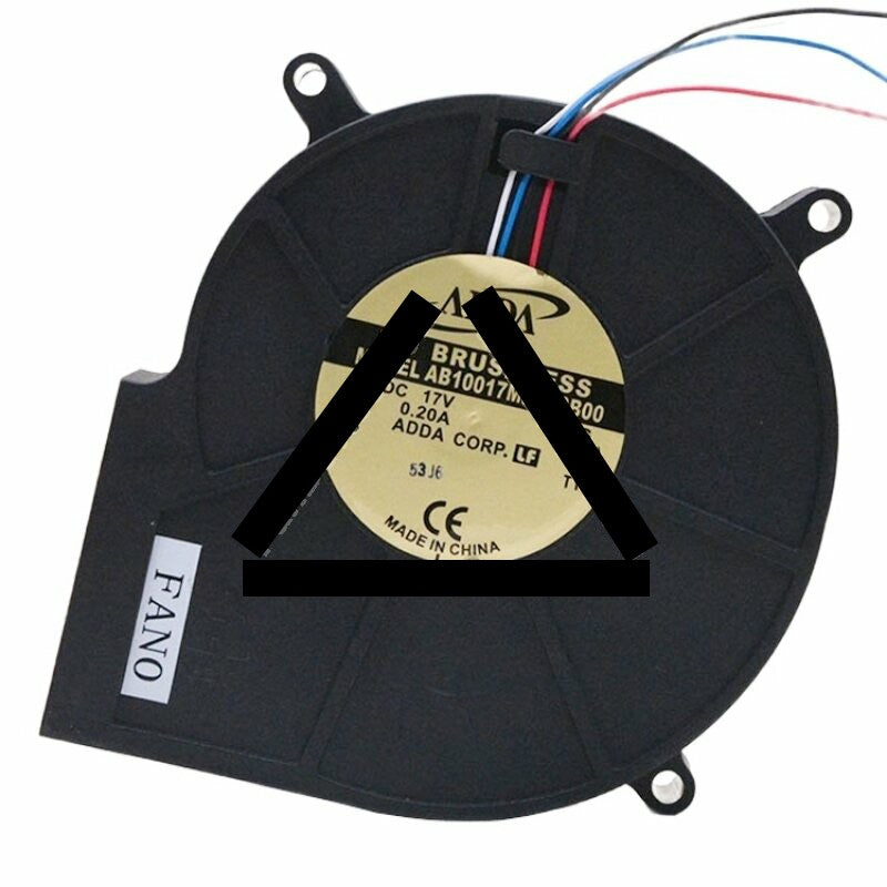 ADDA AB10017MB250B00 DC 17V 0.20A 10025 Brushless Blower Cooling Fan