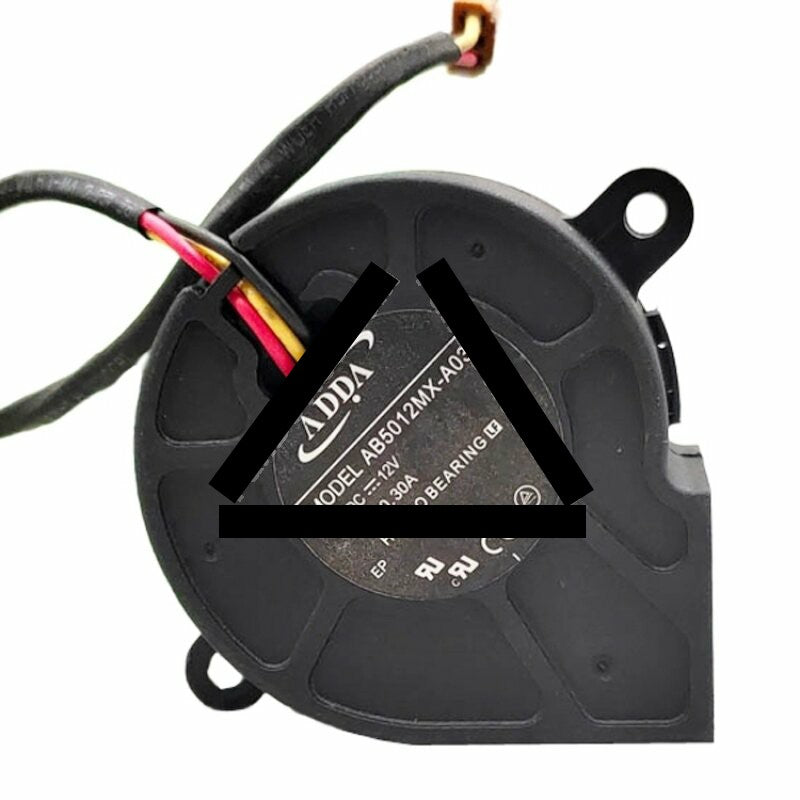 ADDA AB5012MX-A03 DC 12V 0.30A 3 Wires Blower Cooling Fan