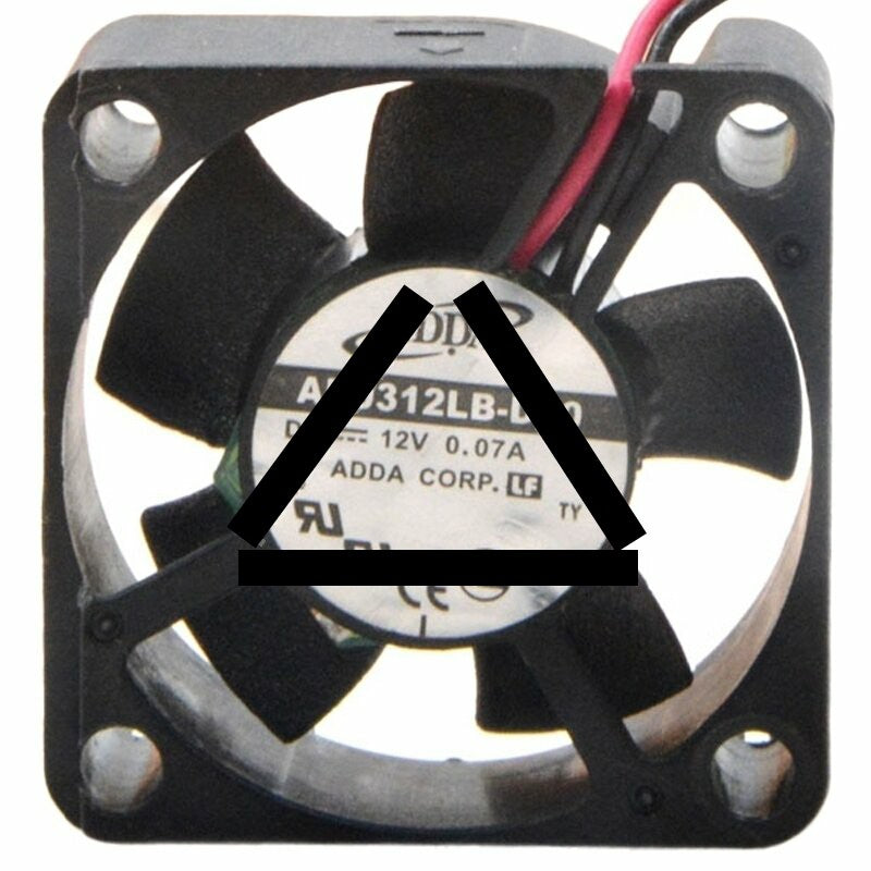 ADDA AD0312LB-D50 DC 12V 0.07A 2 Wires Axial Cooling Fan