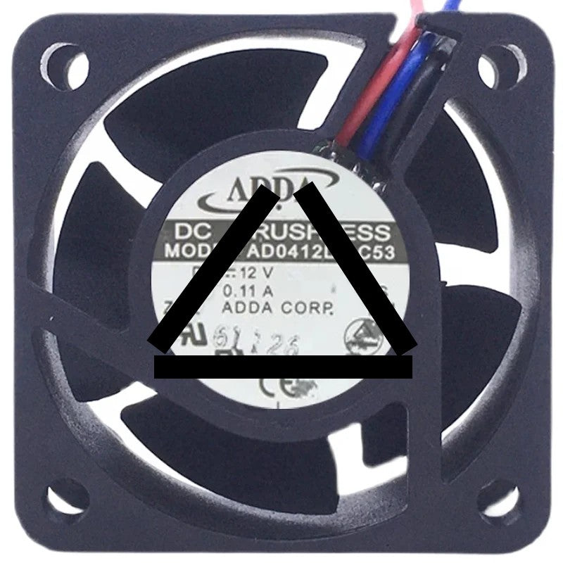 ADDA AD0412LB-C53 12V 0.11A DC Brushless 3 Wires Axial Cooling Fan