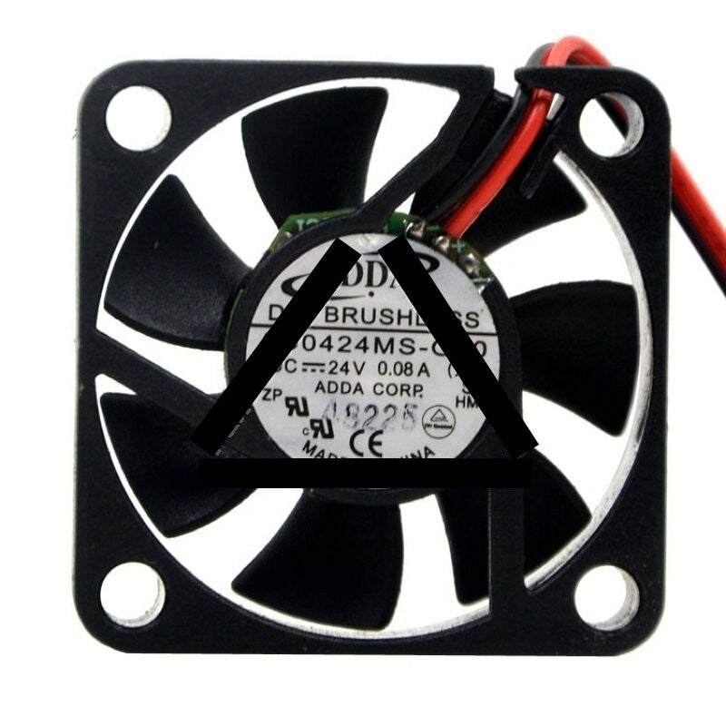 ADDA AD0424MS-G70 DC 24V 0.08A 2 Wires Axial Cooling Fan