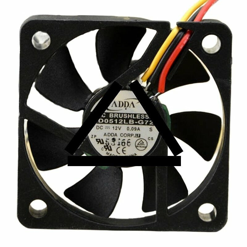 ADDA AD0512LB-G72 DC 12V 0.09A 3 Wires Axial Cooling Fan