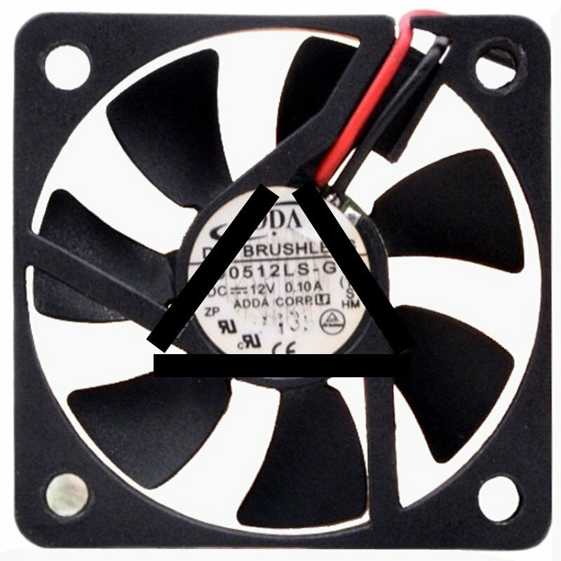 ADDA AD0512LS-G70 DC 12V 0.10A 2 Wires Brushless Axial Cooling Fan