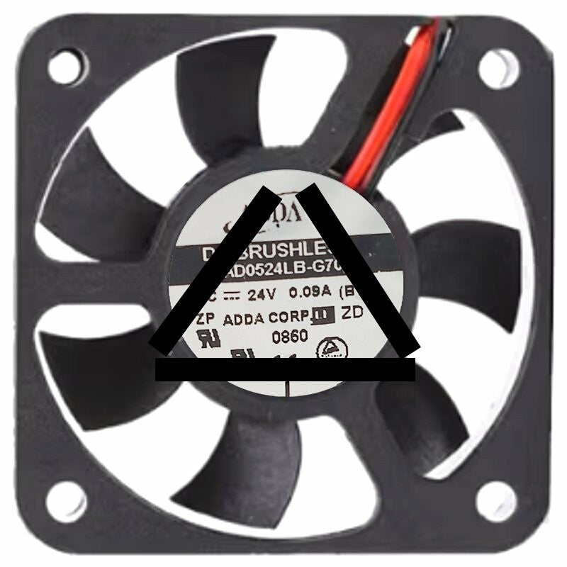 ADDA AD0524LB-G70 24V 0.09A 2 Wires 5010 DC Brushless Axial Cooling Fan