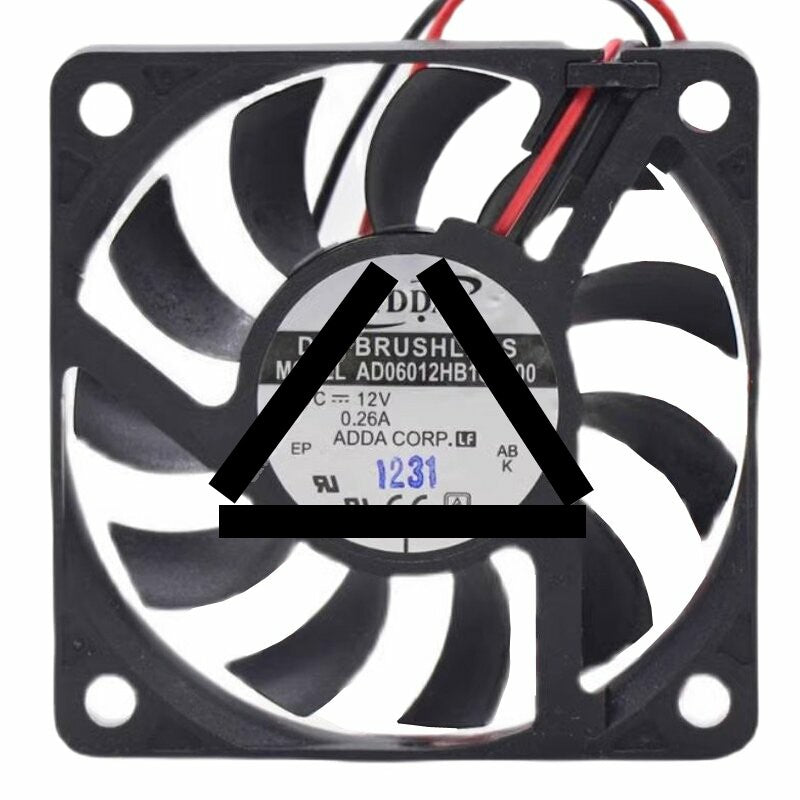 ADDA AD06012HB10A000 DC 12V 0.26A 6010 Axial Brushless Cooling Fan