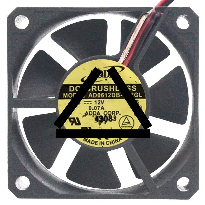 ADDA AD0612DB-D72GL 12V 0.07A DC Brushless 3 Wires Axial Cooling Fan