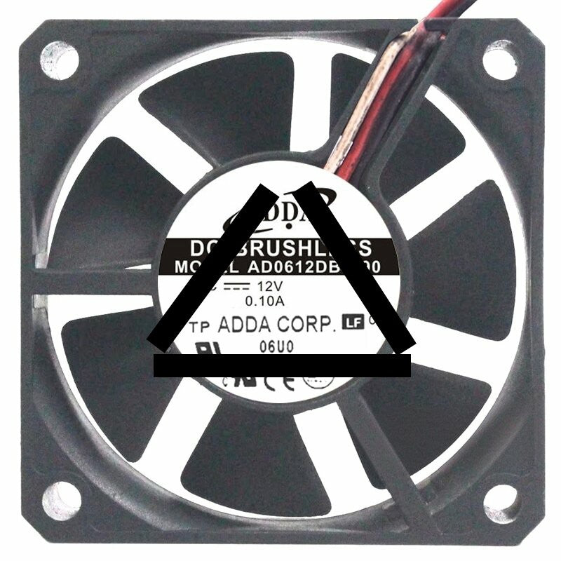 ADDA AD0612DB-D90 12V 0.10A 2 / 3 Wires Axial Cooling Fan