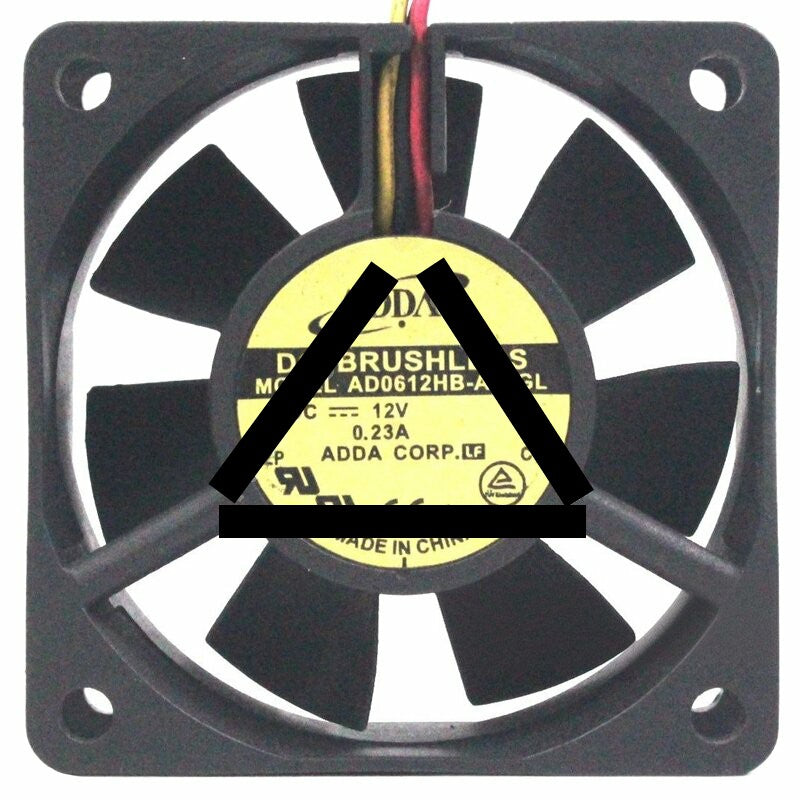 ADDA AD0612HB-A72GL 12V 0.23A 3 Wires 6025 DC Brushless Axial Fan