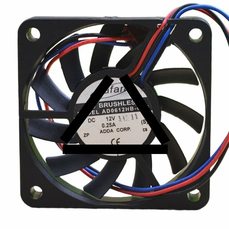 ADDA AD0612HB-GA6 DC 12V 0.25A 2 Wires / 3 Wires Axial Cooling Fan