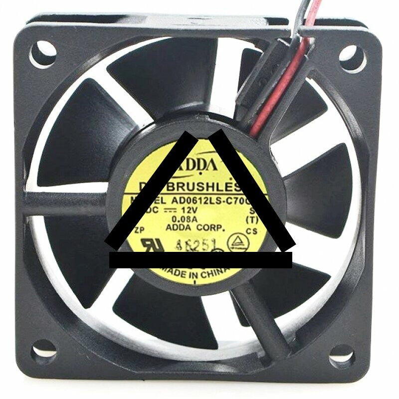 ADDA AD0612LS-C70GL DC 12V 0.08A 2 Wires Axial Cooling Fan