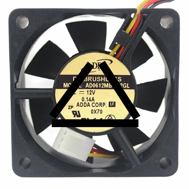 ADDA AD0612MB-A72GL DC 12V 0.14A 6025 Axial Brushless Cooling Fan