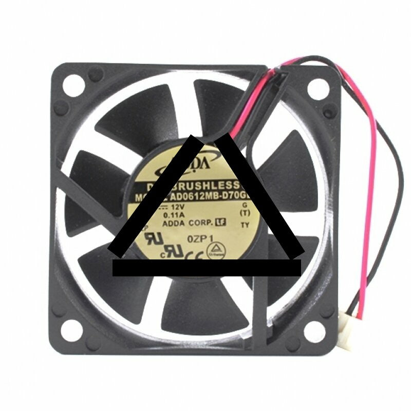 ADDA AD0612MB-D70GL DC 12V 0.11A 2 Wires Axial Cooling Fan