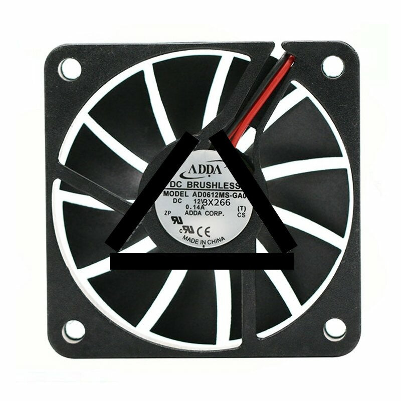 ADDA AD0612MS-GA0 DC 12V 0.14A 2 Wires Axial Cooling Fan