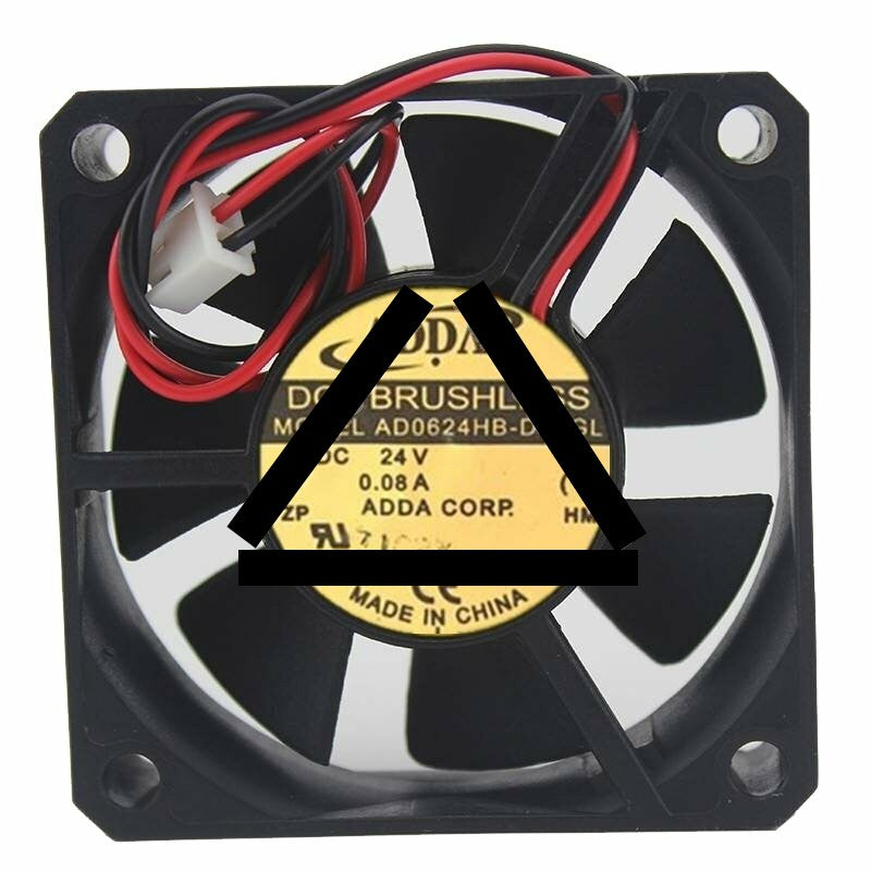 ADDA AD0624HB-D70GL DC 24V 0.08A 2 Wires Axial Cooling Fan