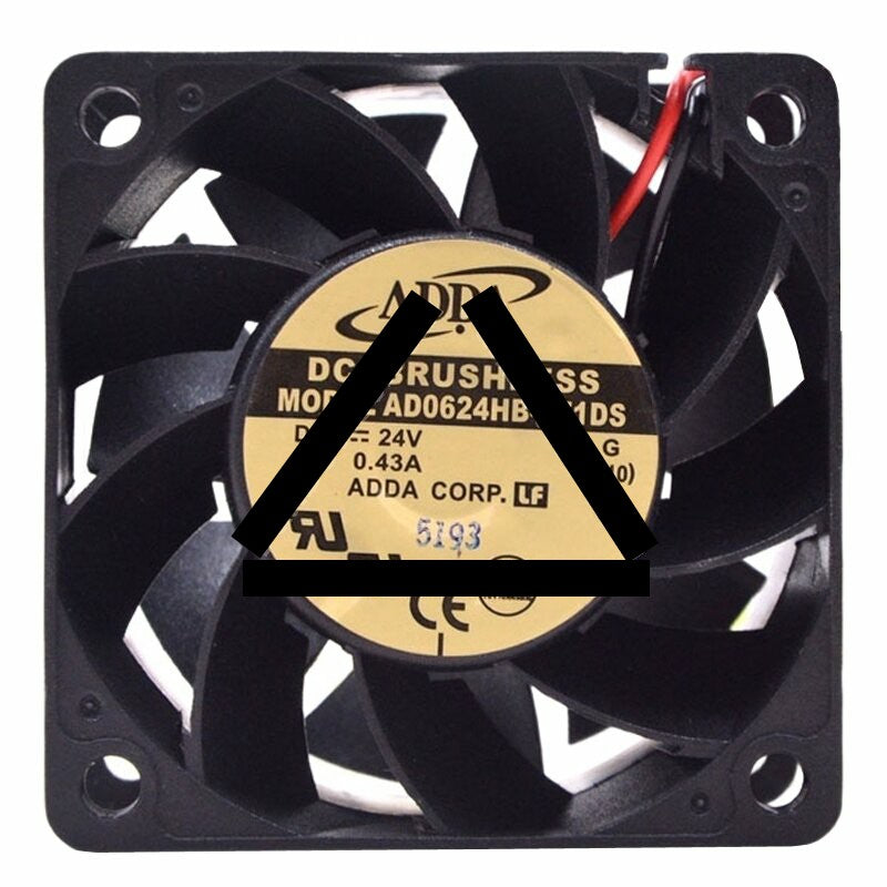 ADDA AD0624HB-F71DS DC 24V 0.43A 2 Wires Brushless Axial Cooling Fan