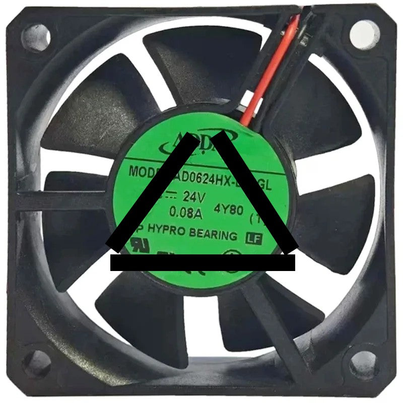 ADDA AD0624HX-D70GL 24V 0.08A 2 Wires HYPRO Bearing Cooling Fan