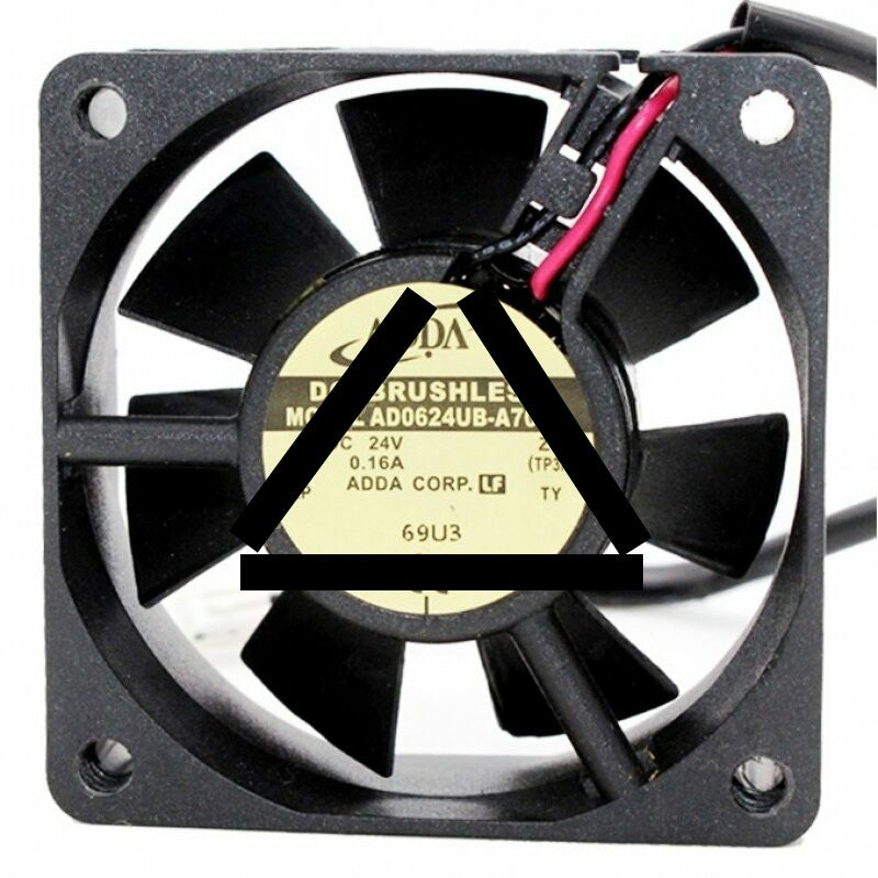 ADDA AD0624UB-A70GL DC 24V 0.16A 2 Wires Axial Cooling Fan