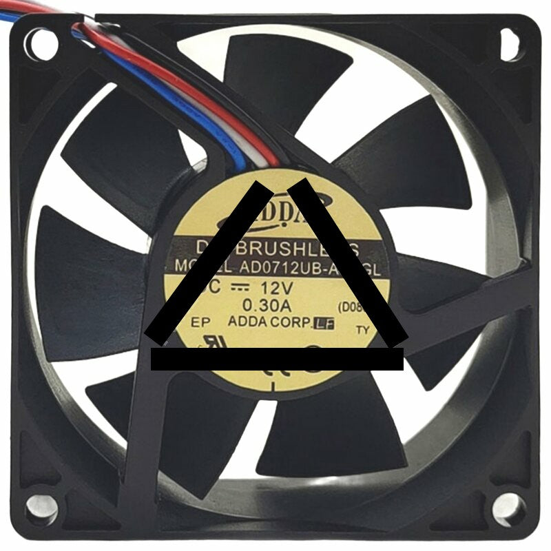 ADDA AD0712UB-A7BGL DC 12V 0.30A 3 Wires Brushless Axial Cooling Fan