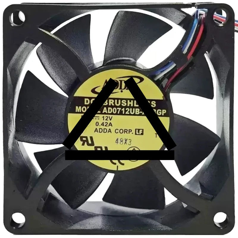 ADDA AD0712UB-A7BGP 12V 0.42A 4 Wires DC Brushless PWM Cooling Fan