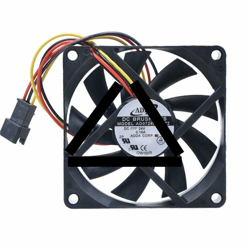 ADDA AD0724HB-D72 DC 24V 0.16A 2 Wires / 3 Wires Axial Cooling Fan