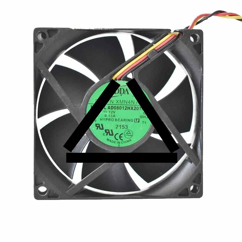 ADDA AD08012HX207600 DC 12V 0.15A 3 Wires Axial Cooling Fan