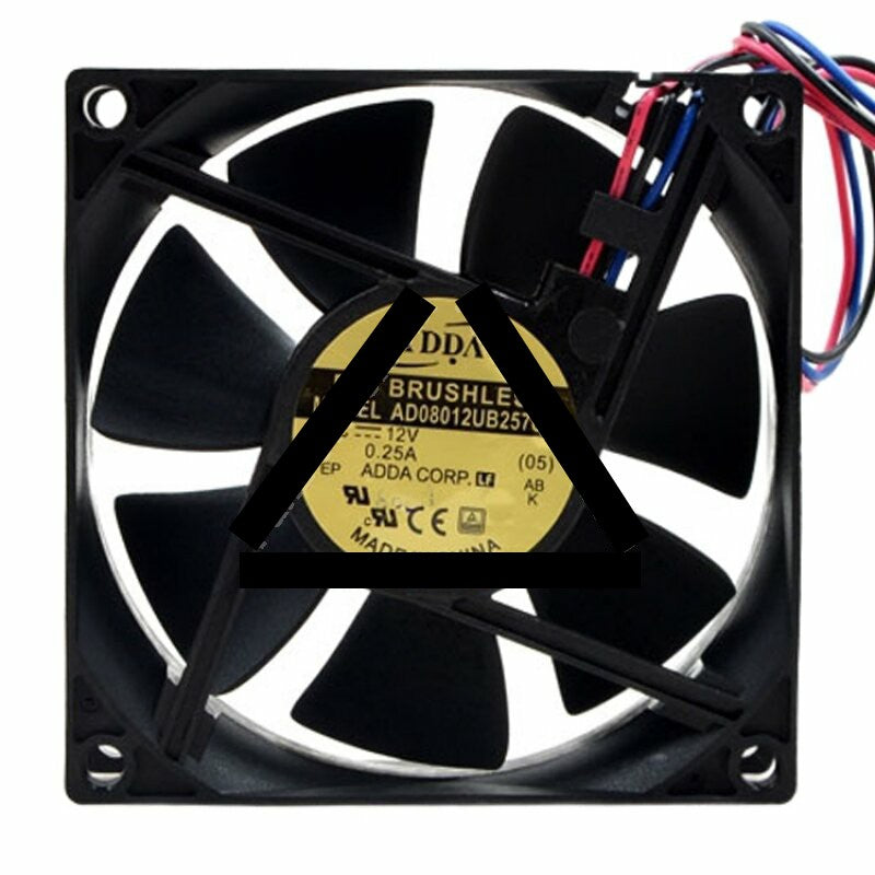 ADDA AD08012UB257604 DC 12V 0.25A 8025 Axial Brushless Cooling Fan