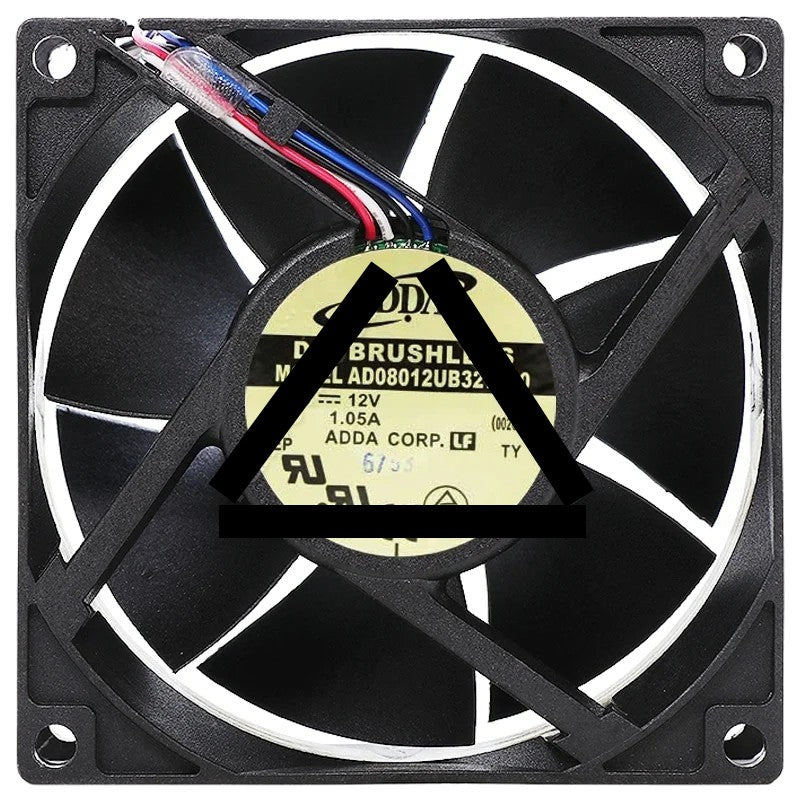 ADDA AD08012UB327F00 DC 12V 1.05A 4 Wires Axial Cooling Fan