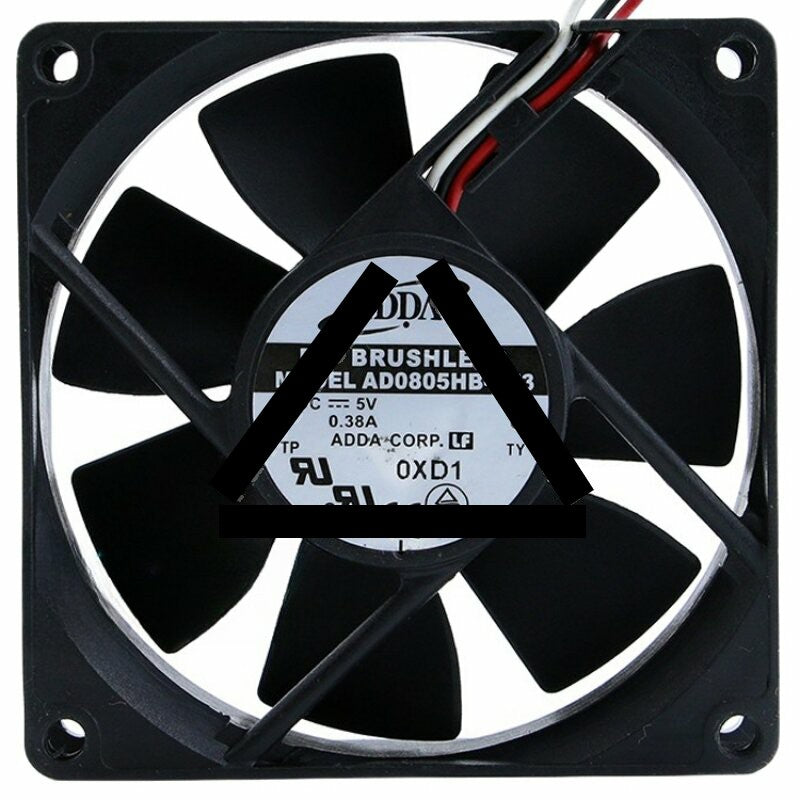 ADDA AD0805HB-C73 5V 0.38A 2 / 3 Wires 8020 DC Brushless Axial Fan