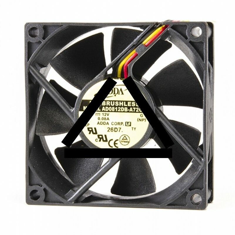 ADDA AD0812DB-A72GL DC 12V 0.08A 2 Wires / 3 Wires Axial Cooling Fan
