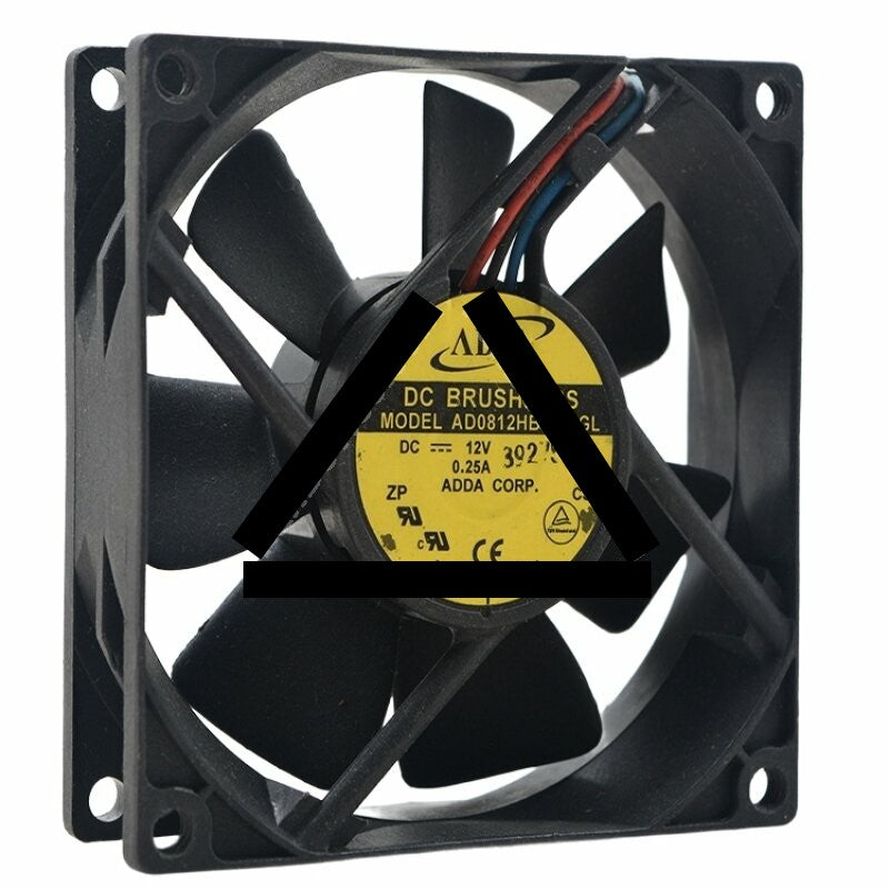 ADDA AD0812HB-A76GL DC 12V 0.25A 3 Wires Axial Cooling Fan