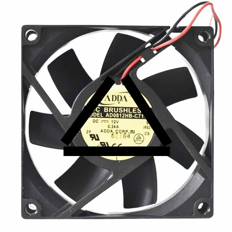 ADDA AD0812HB-C71GP DC 12V 0.34A 8020 Axial Brushless Cooling Fan