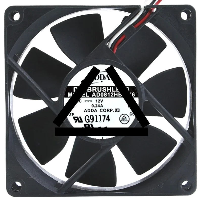 ADDA AD0812HB-C76 12V 0.24A DC Brushless 3 Wires Axial Cooling Fan