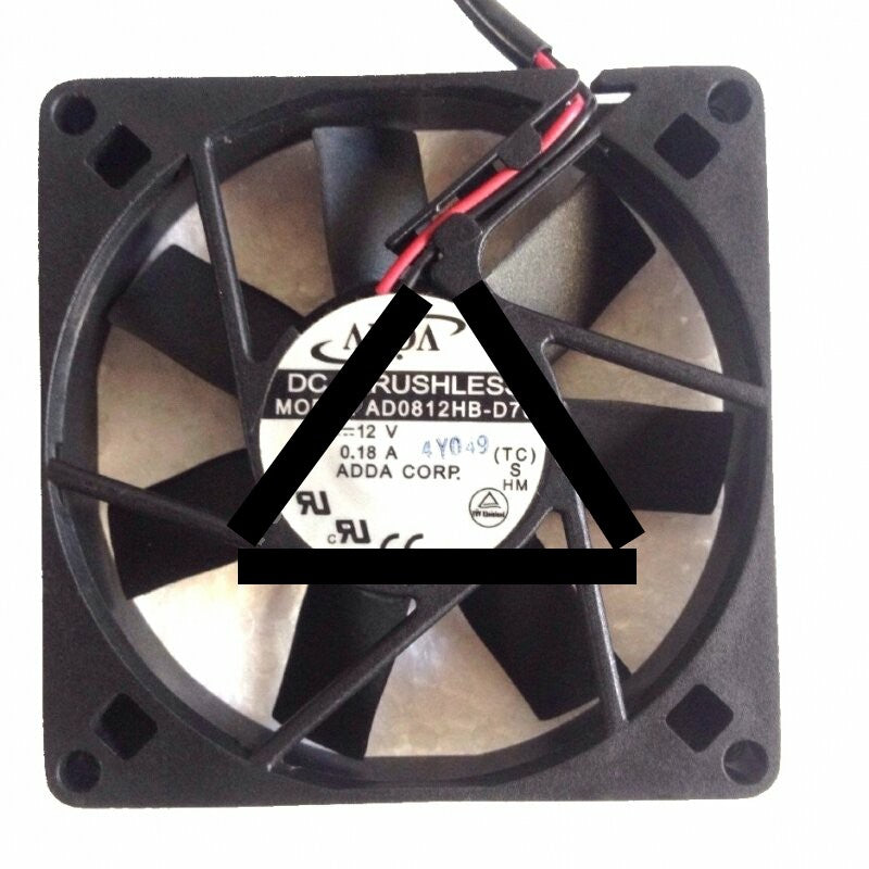 ADDA AD0812HB-D70 DC 12V 0.18A 2 Wires Axial Cooling Fan