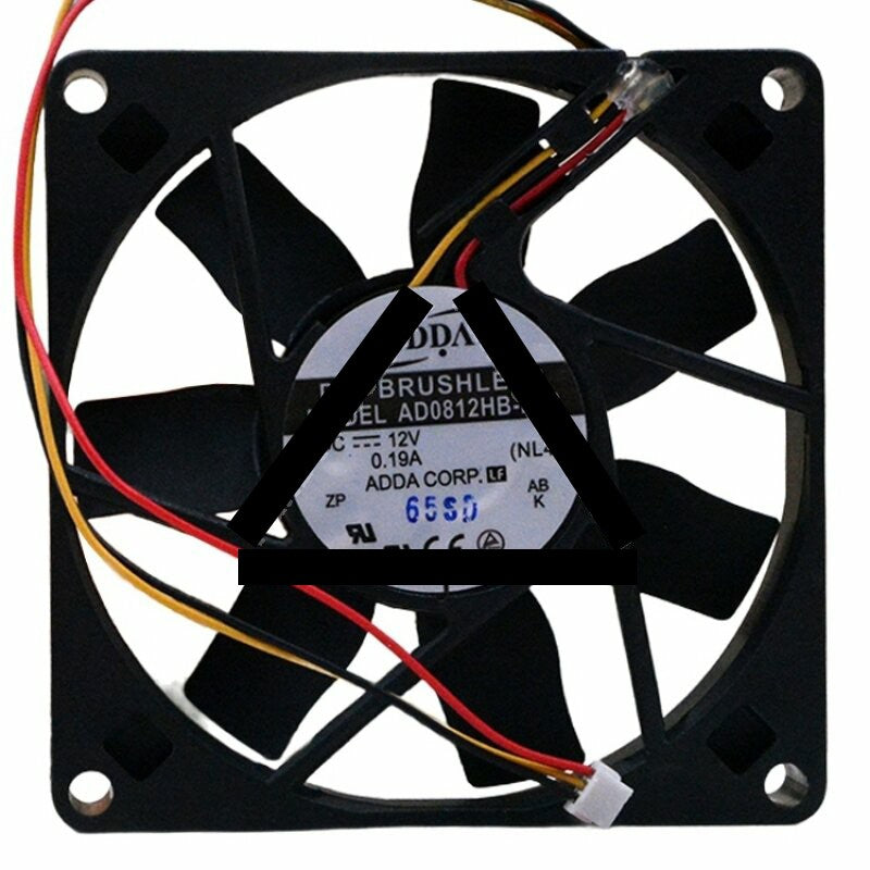 ADDA AD0812HB-D72 DC 12V 0.19A 8015 Axial Brushless Cooling Fan
