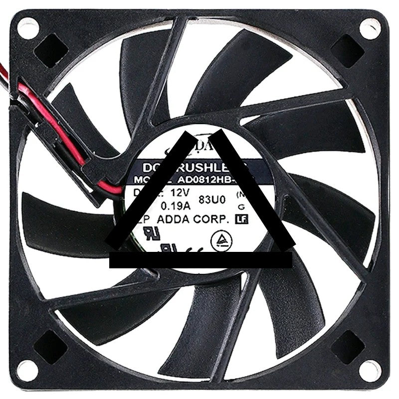 ADDA AD0812HB-D73 12V 0.19A DC Brushless 2 Wires Axial Cooling Fan