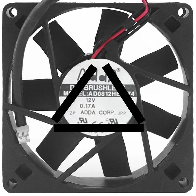 ADDA AD0812HB-D74 12V 0.17A DC Brushless 2 Wires Axial Cooling Fan