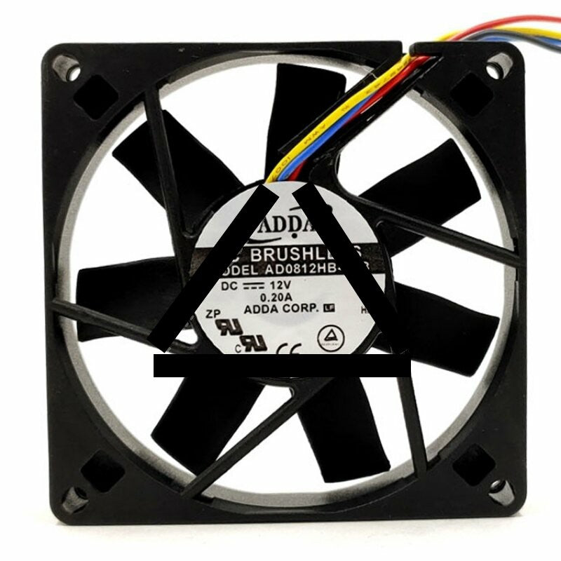 ADDA AD0812HB-D7B DC 12V 0.20A 8015 Axial Brushless Cooling Fan