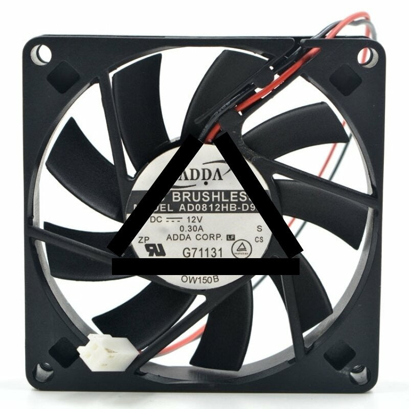 ADDA AD0812HB-D91 DC 12V 0.3A 2 Wires Axial Cooling Fan