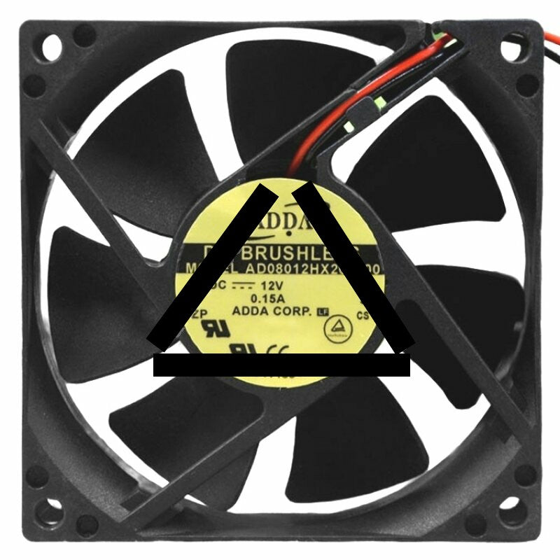 ADDA AD0812HX207300 DC 12V 0.15A 8025 Brushless Axial Cooling Fan