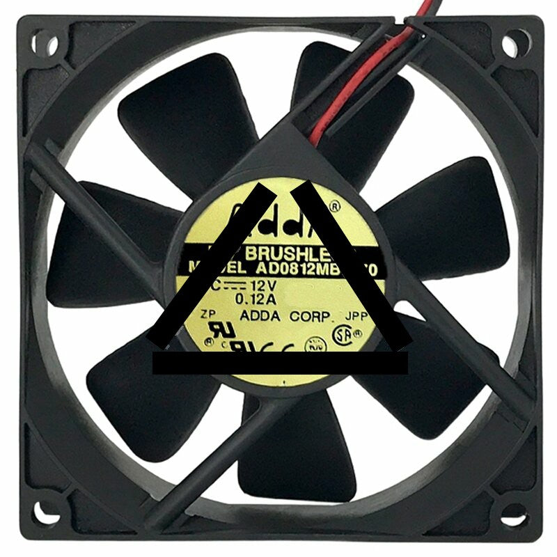 ADDA AD0812MB-A70 12V 0.12A 2 Wires 8025 DC Brushless Axial Cooling Fan