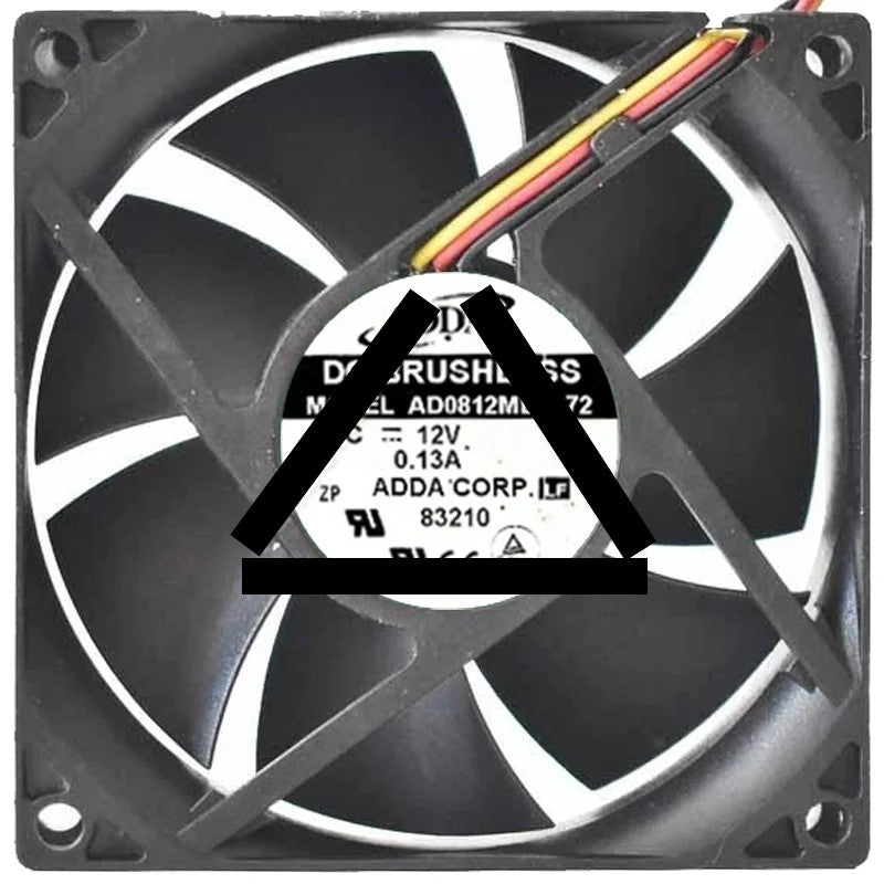 ADDA AD0812MB-C72 12V 0.13A DC Brushless 3 Wires Axial Cooling Fan
