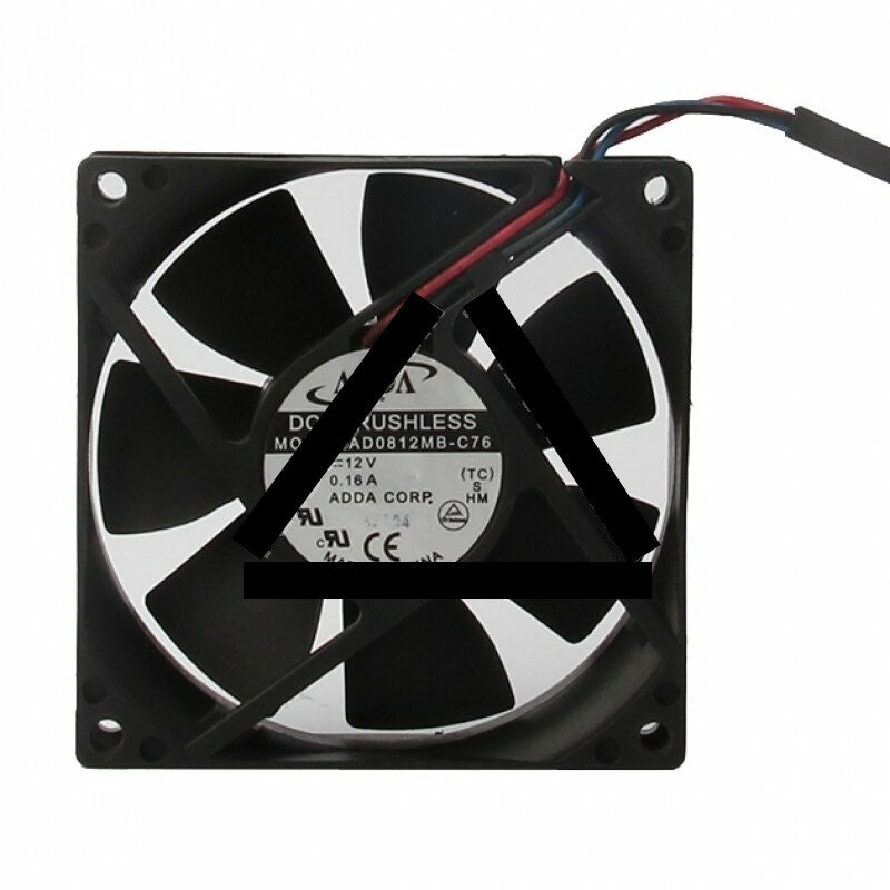 ADDA AD0812MB-C76 DC 12V 0.16A 3 Wires Axial Cooling Fan