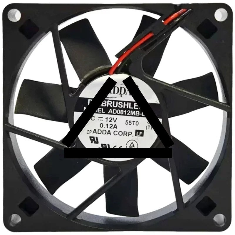 ADDA AD0812MB-D70 12V 0.12A DC Brushless 2 Wires Axial Cooling Fan