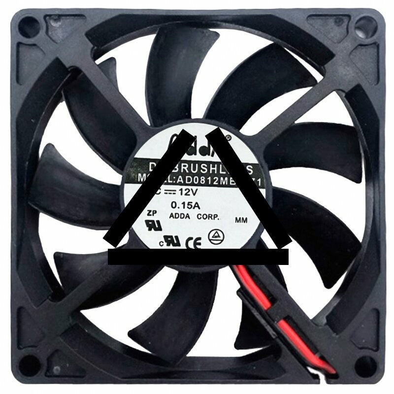 ADDA AD0812MB-D71 DC 12V 0.15A 2 Wires Brushless Axial Cooling Fan