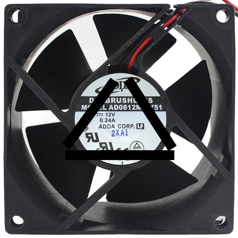 ADDA AD0812MB-Y51 12V 0.24A DC Brushless 2 Wires Axial Cooling Fan