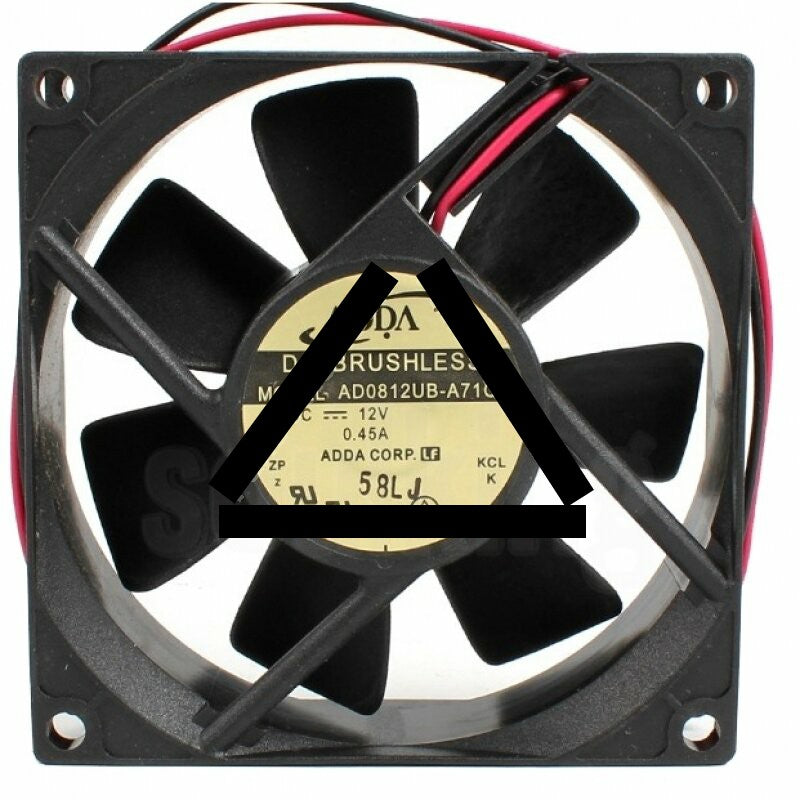 ADDA AD0812UB-A71GL DC 12V 0.45A 2 Wires Axial Cooling Fan