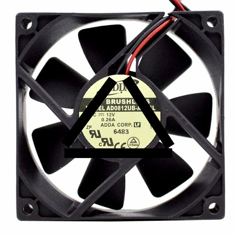 ADDA AD0812UB-A7BGL DC 12V 0.26A 2 Wires / 3 Wires / 4 Wires Axial Cooling Fan