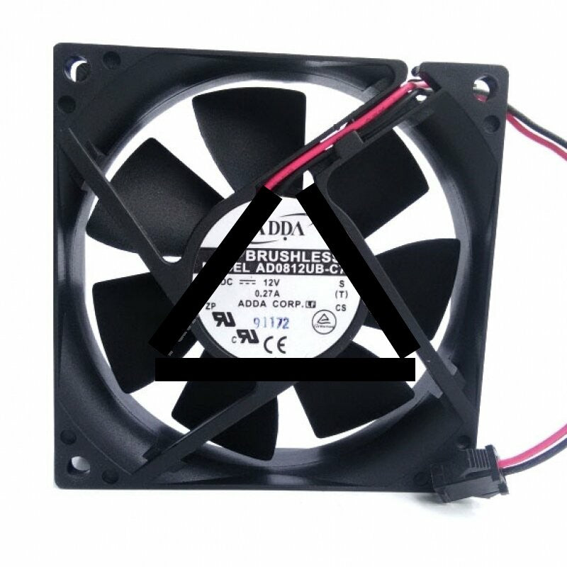 ADDA AD0812UB-C70 DC 12V 0.27A 2 Wires Axial Cooling Fan